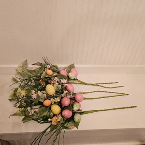(6) 30" Osterei & Blumen Picks Spray, Blumen, Eier, geklebt, Frühling - Bild 1 von 5