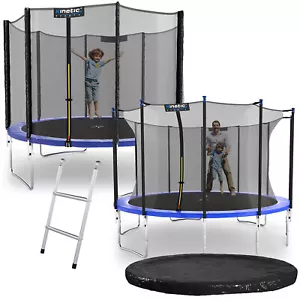 KINETIC SPORTS Gartentrampolin KOMPLETT-SET Netz Leiter Abdeckplane Kids Jumper - Bild 1 von 8