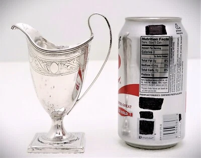 Jarro de creme inglês prata esterlina neoclássico data marcada 1800 P monograma - Imagem 1 de 4