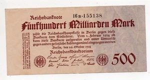 500 MILLIARDEN MARK - GERMANY - Funfhundert Milliarden Mark - Berlin - Anno 1923 - Imagen 1 de 2