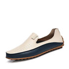  Men Leather Loafers Flats Slip-on Breathable Moccasins Autumn Soft  Shoes