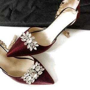 1PC Rhinestones Charm Buckle Removable Bride Shoes Decoration High Heel - Picture 1 of 19