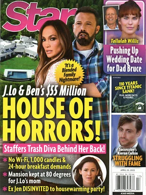 STAR Magazine April 25 2022 Jennifer Lopez Ben Affleck Kieran Culkin - Image 1 of 2