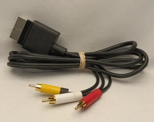 Official Microsoft Xbox 360 AV Cable RCA Composite TV Lead - Picture 1 of 2