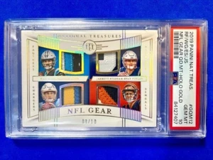 W Grier/J Stidham/E Stick/R Finley 2019 NT Quad PATCH Holo Gold /10 RC PSA 10 - Picture 1 of 2