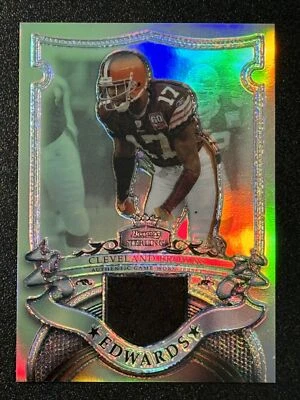 2007 Bowman Sterling #BSVR-BE Braylon Edwards #/199 GAME WORN Relic Ref Browns - Image 1 of 2