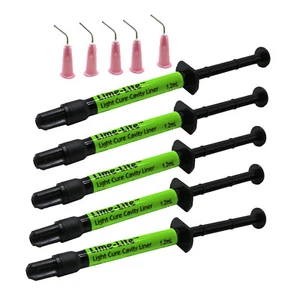 Pulp Dent Lime-Lite Enhanced Light Cure Cavity Liner 1x 1.2mL Syringe+ 5Tips