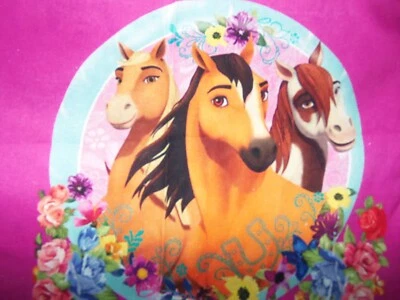 Spirit Free Riding Horses fabric RARE Fabric Cartoon  16.5"L x 55"  W  LAST ONE - Image 1 of 4