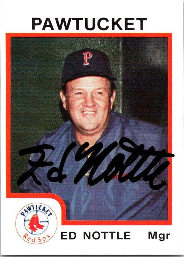 Ed Nottle autographed baseball card (Pawtucket, Red Sox) 1987 ProCards #72 - Image 1 of 1