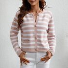 Womens Sweater V-Neck Knitted Winter Cardigan Top Long Sleeve Button Up Jacket
