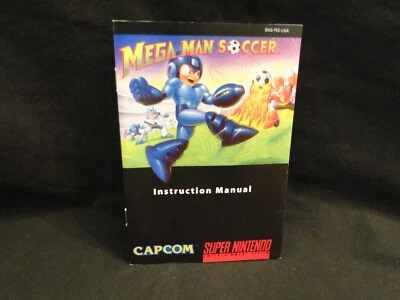 Custom Fan Art Mega Man Soccer Super Nintendo SNES Manual-Booklet Only Free SHIP - Image 1 of 4