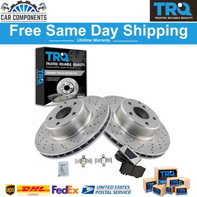 Nuevo kit de pastillas de freno y rotor de disco cerámico delantero TRQ para Mercedes Benz 2003-2006 Foto 1 de 4