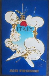 GEORGES MATHIEU - AIR FRANCE - ITALY POSTER - Picture 1 of 3
