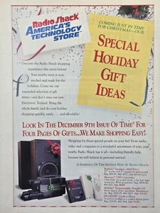 Radio Shack America's Technology Store Ahorros de Navidad Anuncio Impreso Vintage 1991 - Imagen 1 de 4