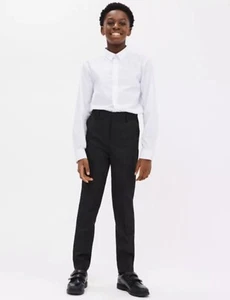John Lewis Boys Skinny Fit Black School Trousers Size Age 15 Regular Length - Picture 1 of 5