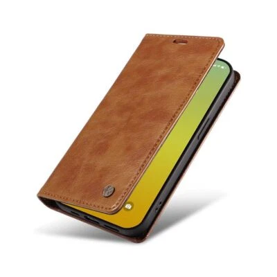 Para iPhone 15 14 13 12 11 XR 7 8 SE Delgado Magnético Abatible Billetera Cuero Estuche Cubierta Foto 1 de 4