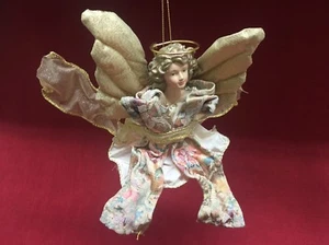 Hand Crafted Gold Guarding Angle Religious Christmas Holiday Hanging Decor - Picture 1 of 1