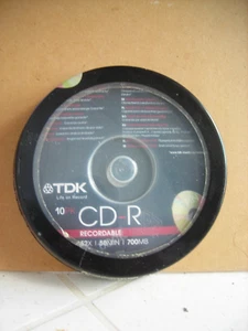 CD-R RDK BOITIER DE 10 RECORDABLE 52X. 80MIN. 700MB NEUF SOUS BISTER - Afbeelding 1 van 2