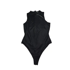 Naked Wardrobe High Neck Thong Bodysuit Black Medium - Picture 1 of 6