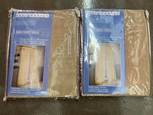 Designables High Twist Voile 59" x 84" Sheer Curtain Gold - Picture 1 of 3