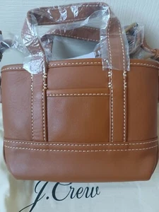 J.Crew Mini Montauk tote in leather Brown - Picture 1 of 6