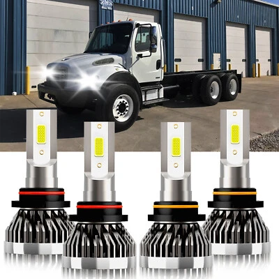 Para Freightliner M2 106 2002-2019 6000K Bombillas LED haz alto bajo brillante Foto 1 de 4
