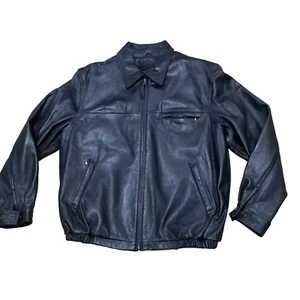 American Classics Leather Jacket Men L 2-in-1 Lined Cafe Race Motorcycle Bomber - Picture 1 of 21