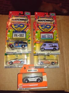 Matchbox Car Set Of 5 Cars. 4 Across America 50th Birthday Series An One Porsche - Picture 1 of 7