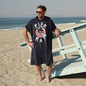 Surf Poncho Wetsuit Changing Robe Towel Hooded Pocket for Men Women Beach Surfer - Picture 1 of 8