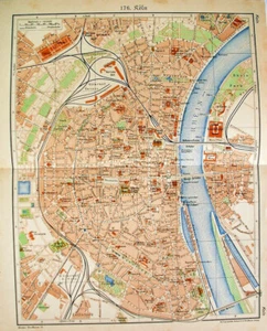 1931 Antique KÖLN COLOGNE GERMANY GEOLOGY MAP Geography Art PRINT - Picture 1 of 4
