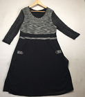 Gabriella Frattini Womens Black  Dress Size 16 Long Lace Sleeve Stretch Jersey
