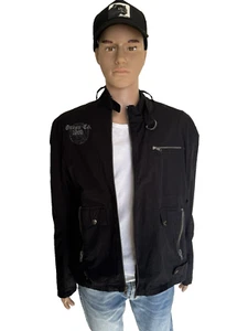 Brand New Mens Black Guess Motorcycle Jacket - Picture 1 of 9