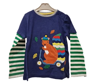 Ex Boden Top Boys Girls Squirrel Applique NEW 0-4 Years Cotton - Picture 1 of 6