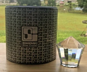 RARE SWAROVSKI SILVER CRYSTAL CAL CAROUSEL PAPERWEIGHT BLACKED FLOCKED BASE BOX - Picture 1 of 12