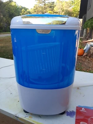 USED Costway  Portable White Washing Machine (GREAT FOR RV and APARTMENTS). - Image 1 of 4