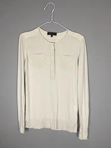 Loro Piana Cashmere Silk Henley Blouse Sweater - Picture 1 of 11