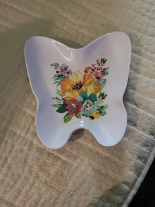 Pioneer Woman Butterfly Trinket Tray Melamine VFL16C - Picture 1 of 5