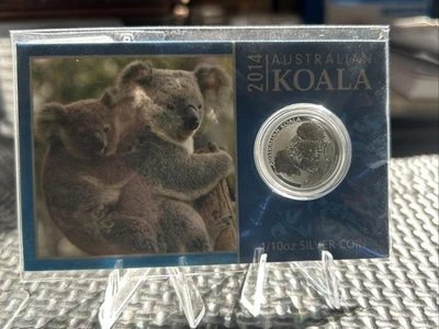 Australia | 2014 $ 0.1 Koala 1/10 oz .999 Silver Coin with assay card Pert Mint - Image 1 of 4