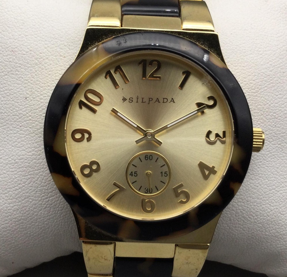 Silpada Gold and Black Tortoise Shell Watch is new or new like condition Silpada Gold and tortoise shell watch | Mercari main image 3