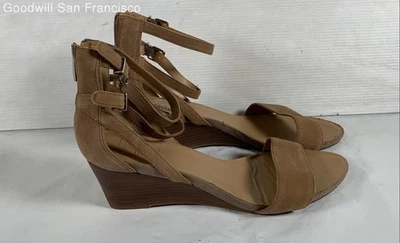 Franco Sarto Danissa Cuero Marrón Cuña Tobillo Correa Mujer Tacones Talla 11M Foto 1 de 4