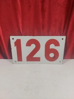 Vintage Enamelled House Number "126" Sign - Image 1 of 4