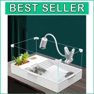 Lightweight Transparent Turtle Terrarium with Escape-Proof Fence - M+Pump - Picture 1 of 9