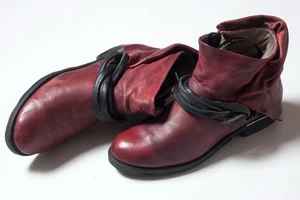 AS 98 Damenstiefel Burgunderrot Leder Avantgarde Größe EU 40 / US 9 - Bild 1 von 9