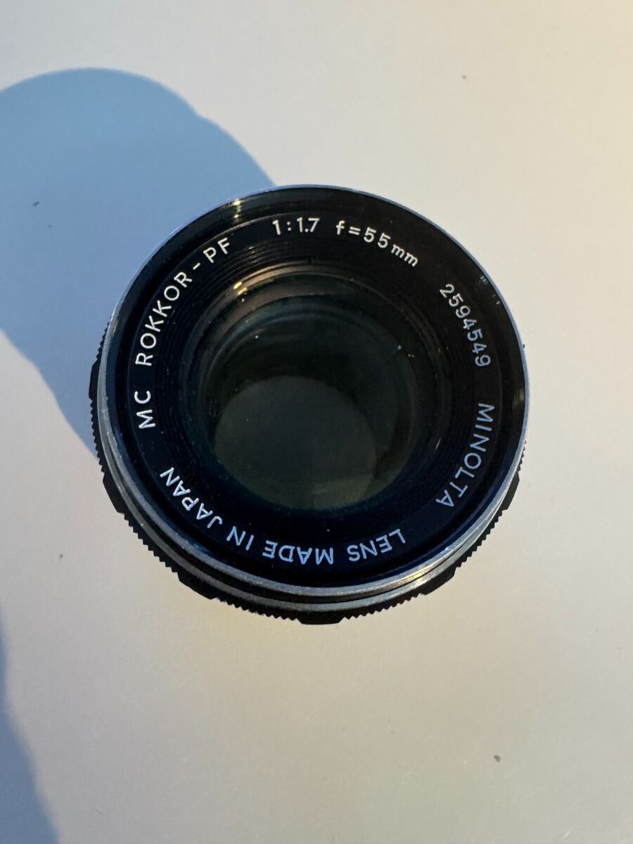 Minolta Rokkor PF 55mm Focal Camera Lenses f/1.7 Maximum Minolta Rokkor PF 55mm Focal Camera Lenses f/1.7 Maximum