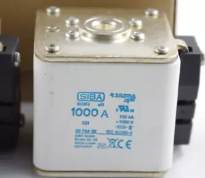 1 PZ SIBA SQB3 FUSIBILE ULTRA RAPIDO 2078432.1000 aR 1000V 1000A 100kA Taglia 3 - Foto 1 di 3