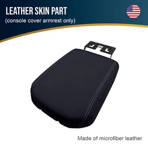 Fits 2016-2020 Nissan Titan Leather Console Armrest Cover White Stitch - Picture 1 of 8