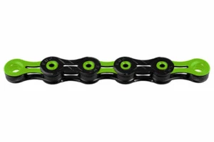 Cadena de Bicicleta KMC Recubrimiento Diamante Negro Verde 116 Eslabones 11 Velocidades Bicicleta - Imagen 1 de 1
