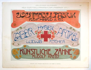 NEUE SCHRIFTEN und FIRMENSCHILDER im MODERN STIL 1, lithogr. Art nouveau Pl n°47 - Picture 1 of 1