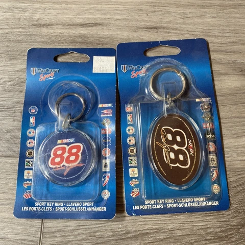 Wincraft Sports Dale Jarrett 88 Nascar Sport Key Ring Keychain NEW Lot Of 2 Cover