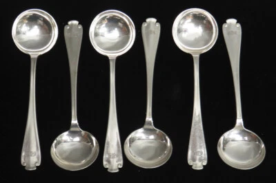 CUCHARAS SOPERA BOULLION TIFFANY & CO FLAMENCAS (6) PLATA ESTERLINA 5 1/4" Foto 1 de 4